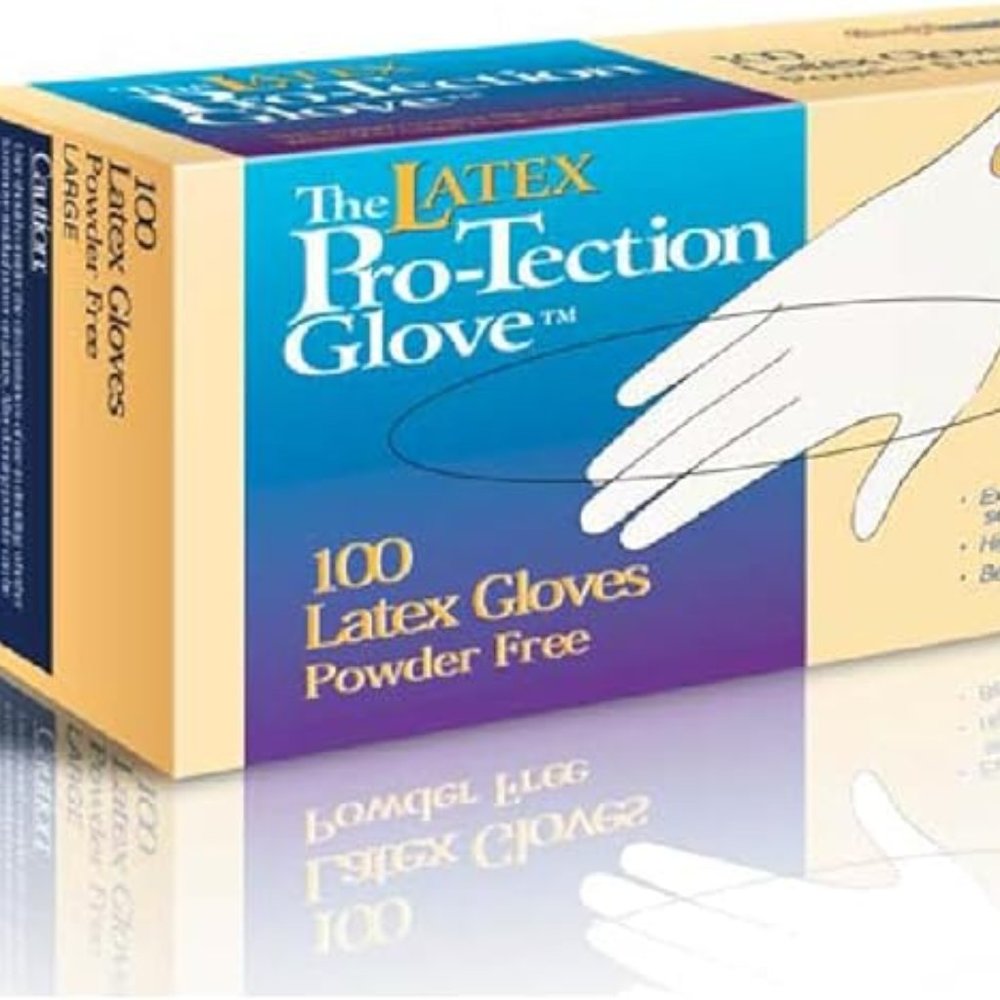 COMFITWEAR Box 100 Gloves VINYL Powder Free Sheer(.005 Gauge) Gloves(Large size)